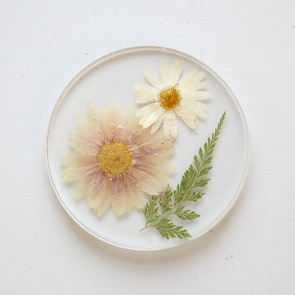 Pressed Flower Coaster - Made in the USA