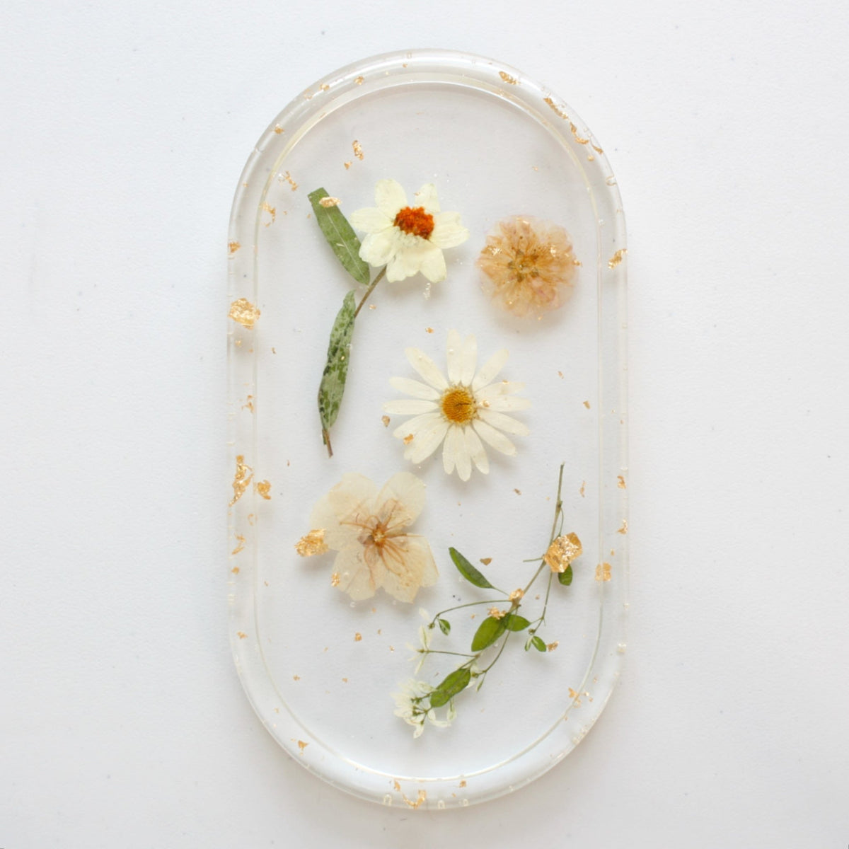 Pressed Flower Trinket Tray - Made in the USA