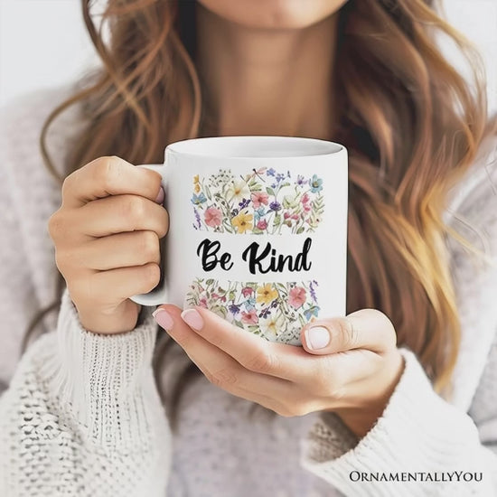 Be Kind Wildflowers Mug - Made in the USA