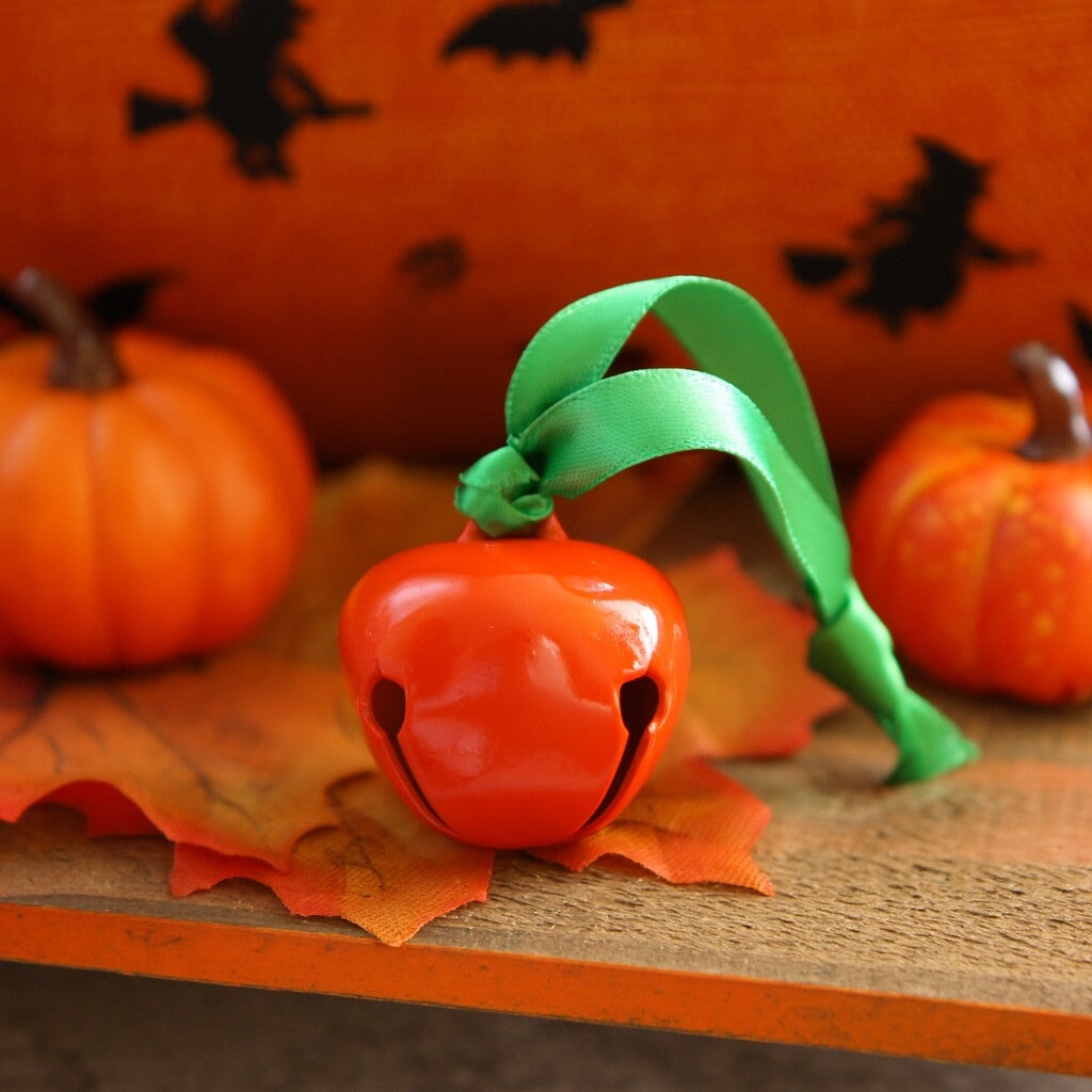 Pumpkin Sleigh Bell Ornaments - Made in the USA