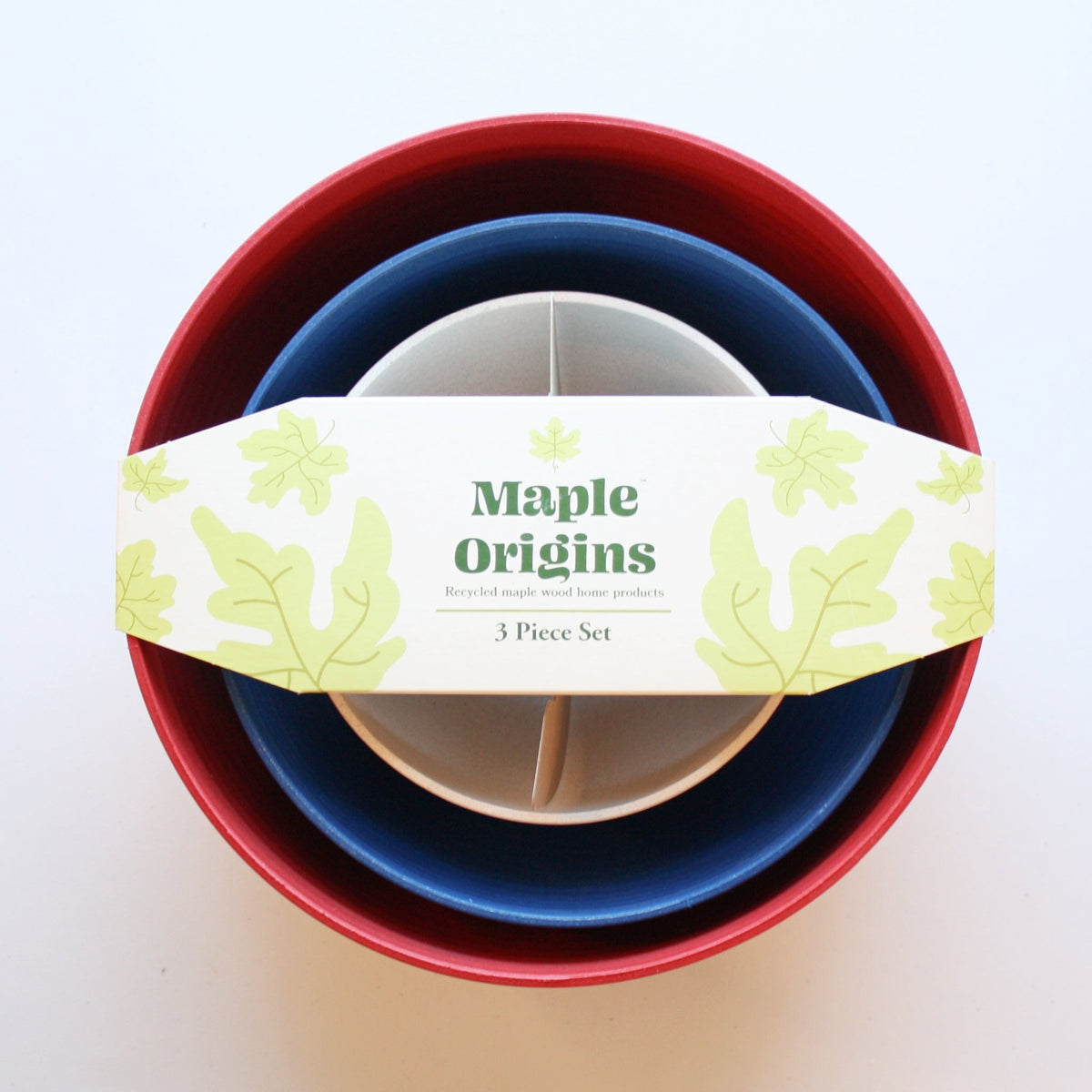 Recycled 3 Piece Bowl Set - Patriotic Mix - Made in the USA