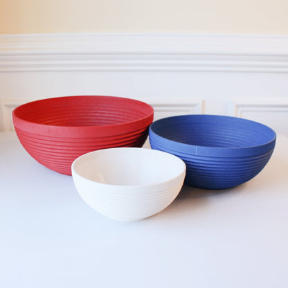 Recycled 3 Piece Bowl Set - Patriotic Mix - Made in the USA