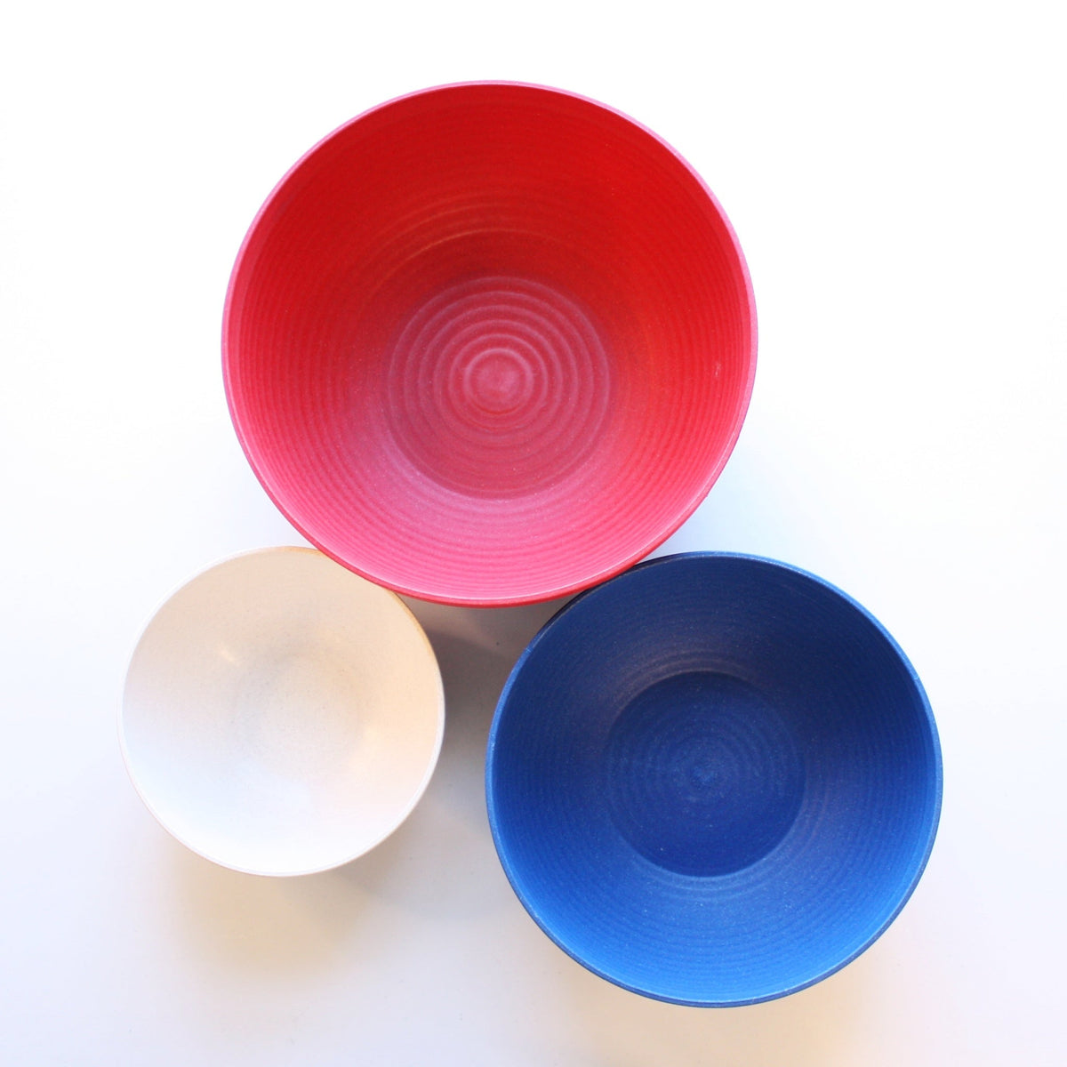 Recycled 3 Piece Bowl Set - Patriotic Mix - Made in the USA