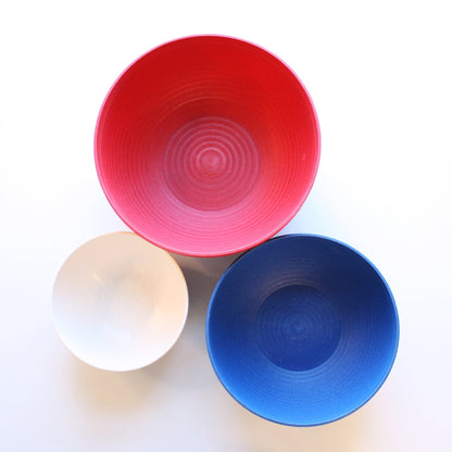 Recycled 3 Piece Bowl Set - Patriotic Mix - Made in the USA
