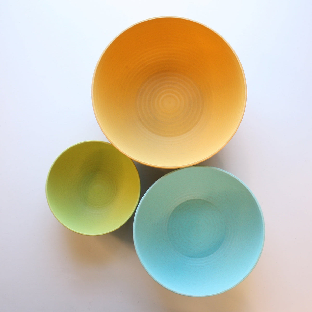Recycled 3 Piece Bowl Set - Spring Mix - Made in the USA