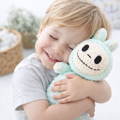 Crocheted Plushie Bunny - Mint (Labubu Inspired) - Made in the USA
