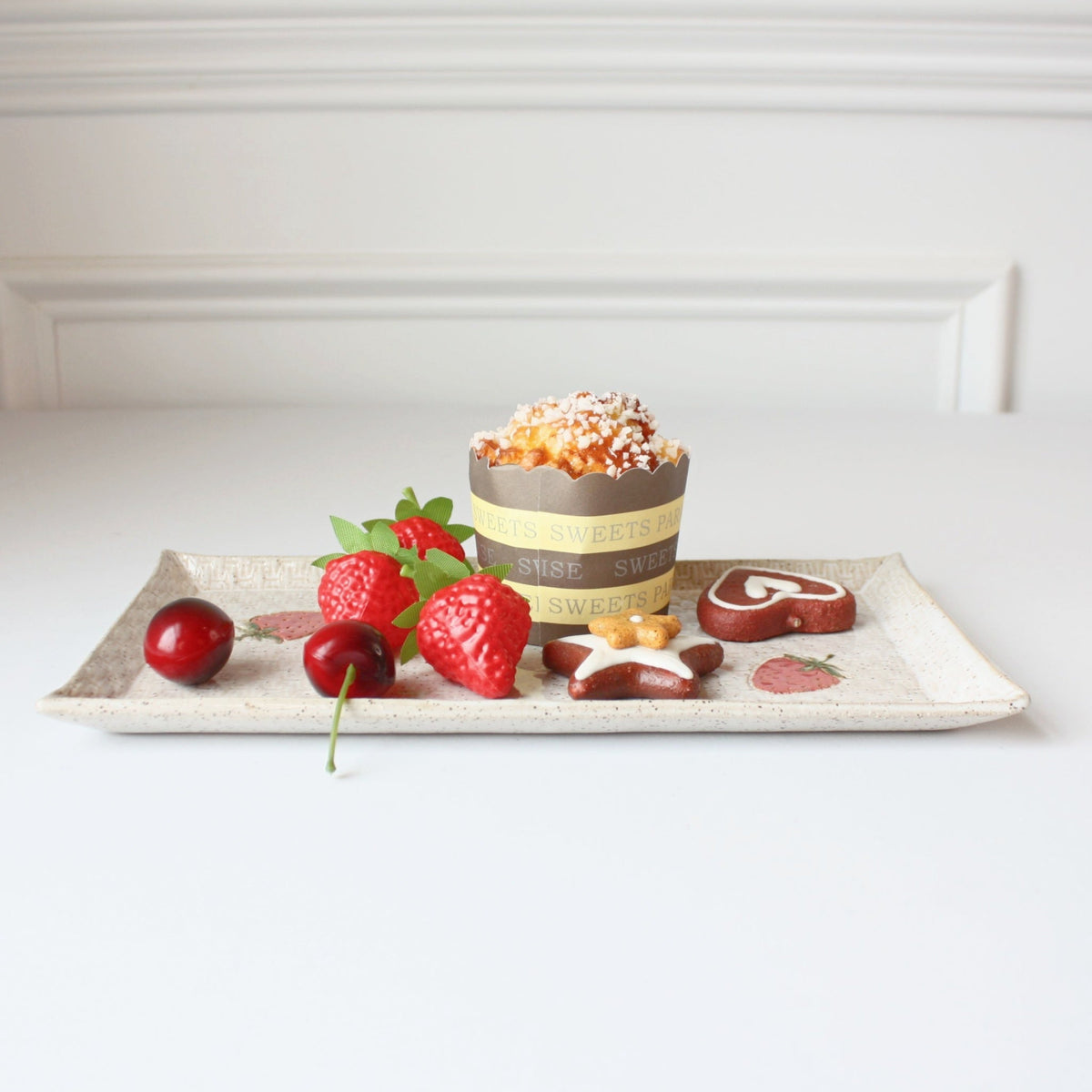Strawberry Ceramic Platter - Made in the USA