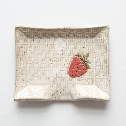 Strawberry Ceramic Soap Dish - Made in the USA