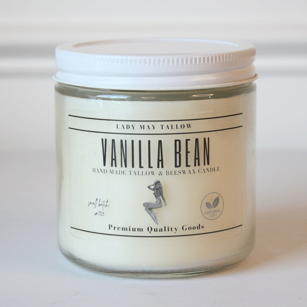 Tallow and Beeswax Candle - Vanilla Bean - Made in the USA