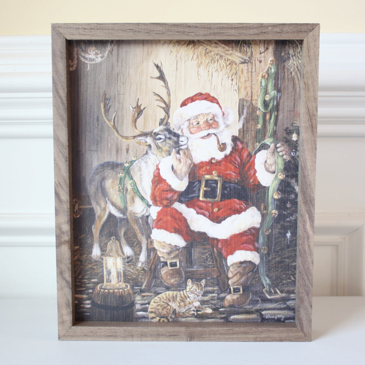 Time to Go Santa Hand Painted Art - Made in the USA
