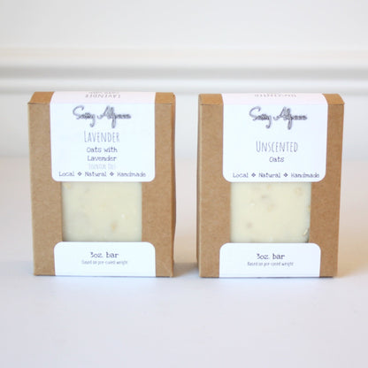 Traditional Goat Milk Soap with Oats - Lavender or Unscented - Made in the USA