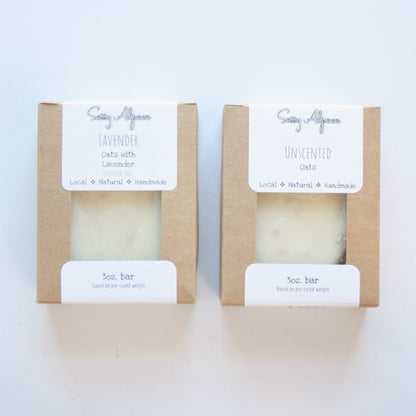 Traditional Goat Milk Soap with Oats - Lavender or Unscented - Made in the USA