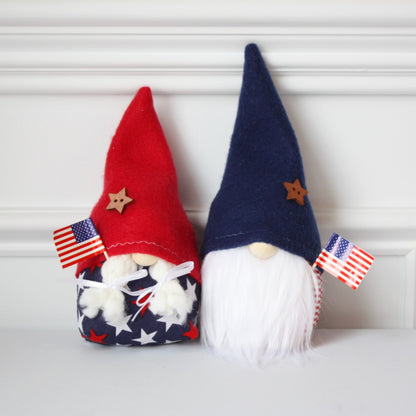 Pair of Handmade United We Stand Gnomes Couple - Made in the USA