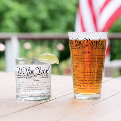 US Constitution Pint Glass - Made in the USA