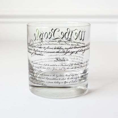 US Constitution Rocks Glass - Made in the USA