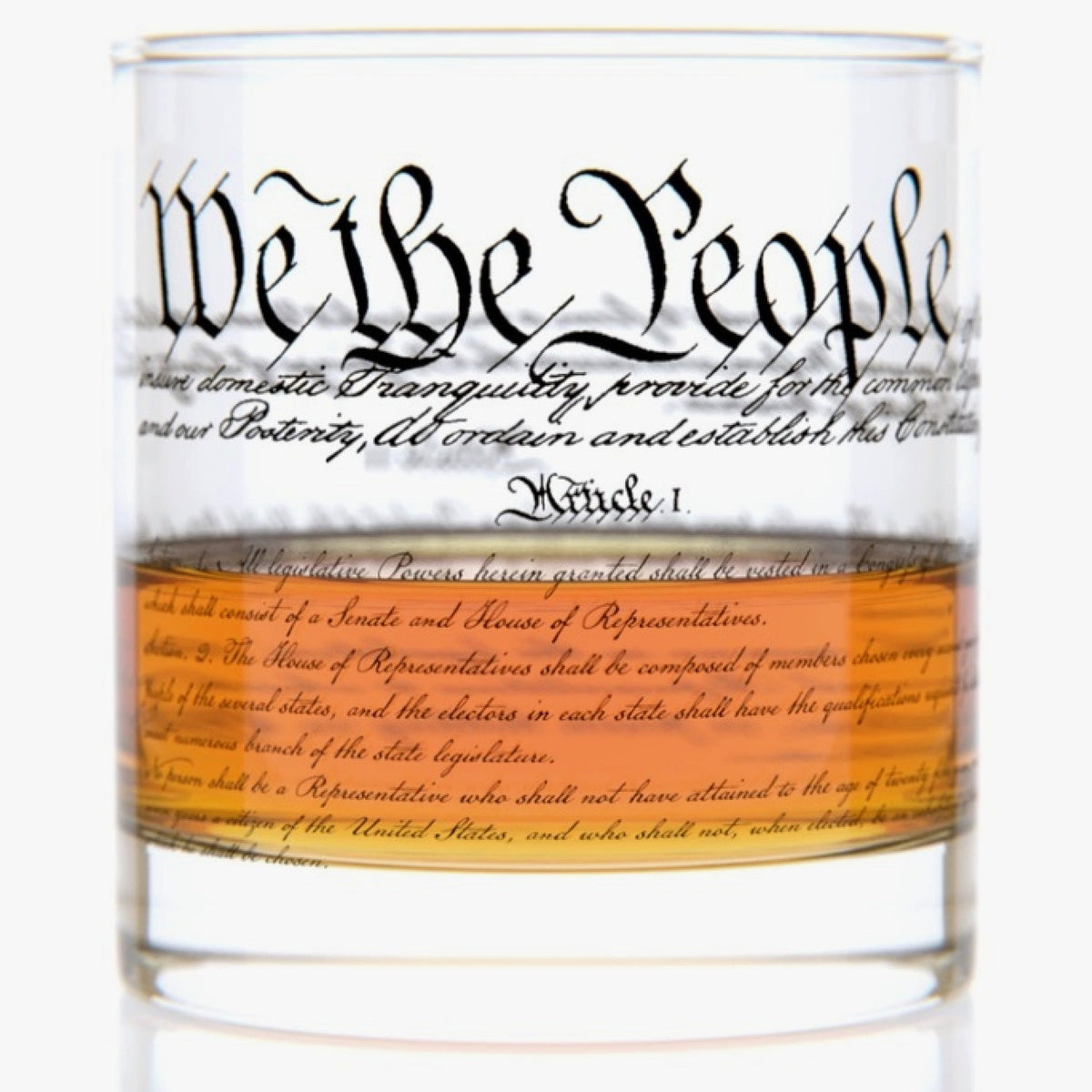 US Constitution Rocks Glass - Made in the USA