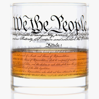 US Constitution Rocks Glass - Made in the USA