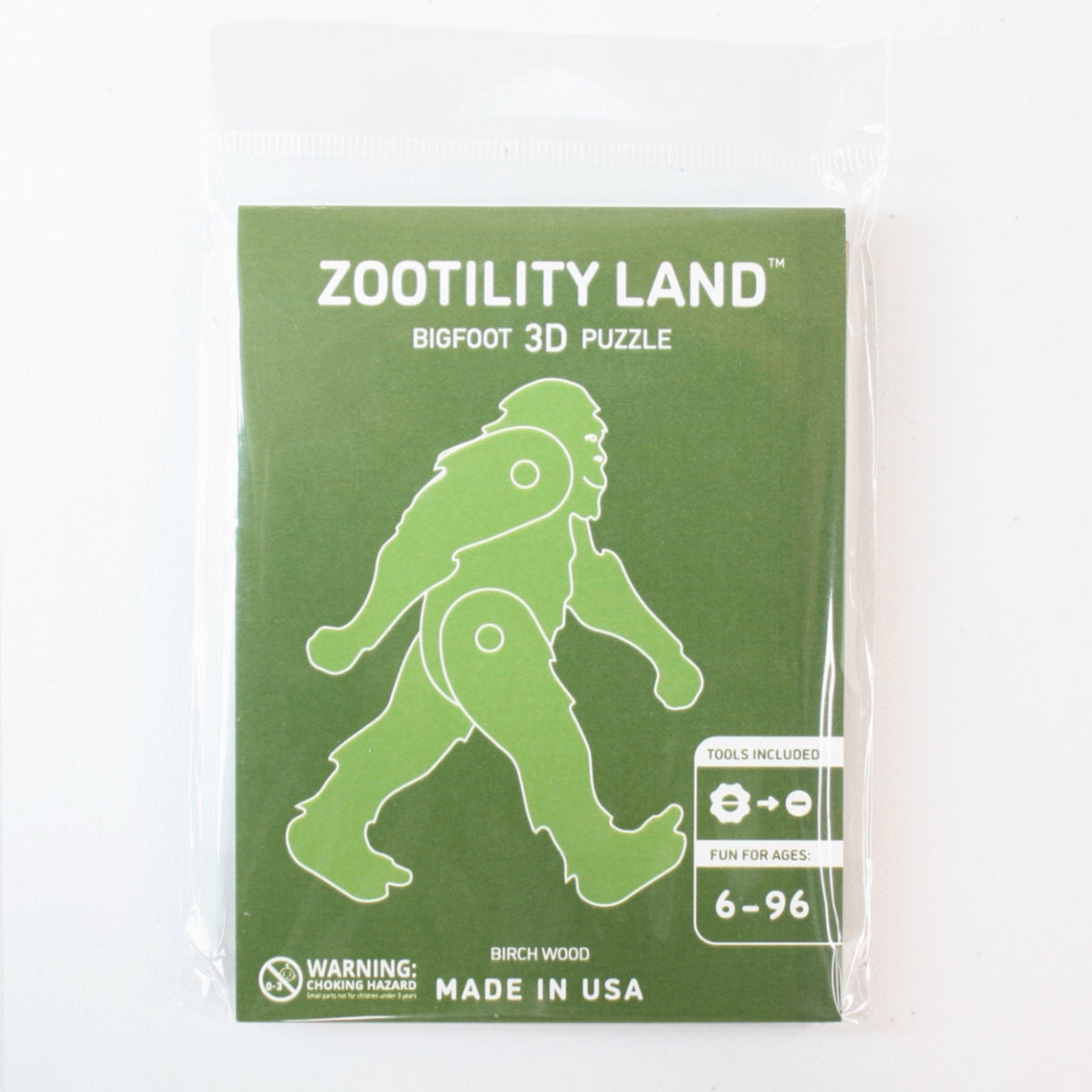 Wooden 3d Puzzle Bigfoot - Made in the USA