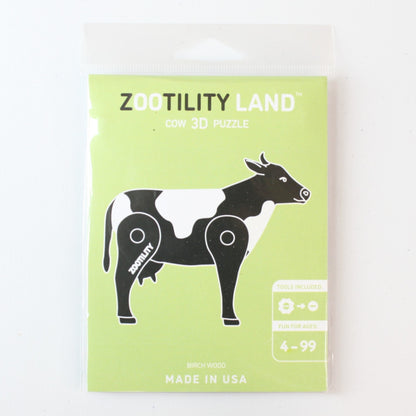 Wooden 3d Puzzle Cow - Made in the USA