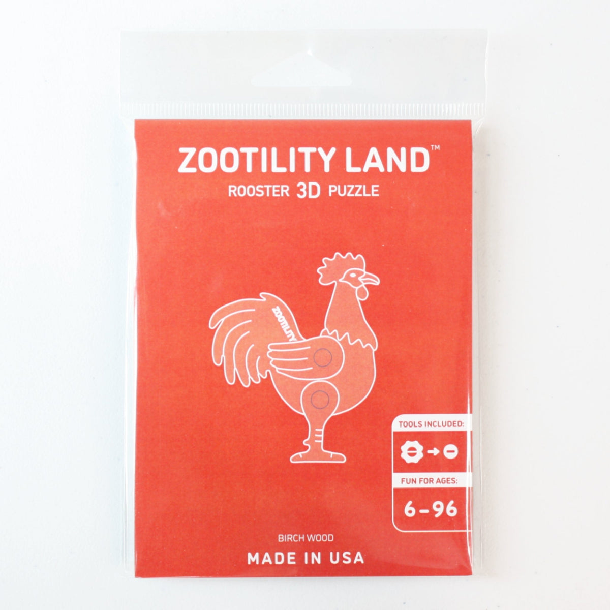 Wooden 3d Puzzle Rooster - Made in the USA
