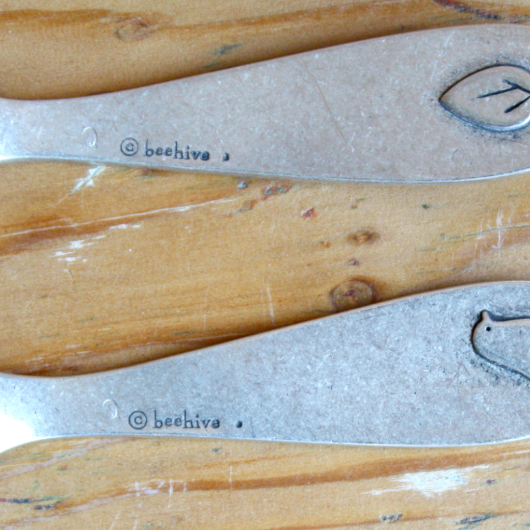 Pewter "ABC/123" Spoon and Fork Set - Made in the USA