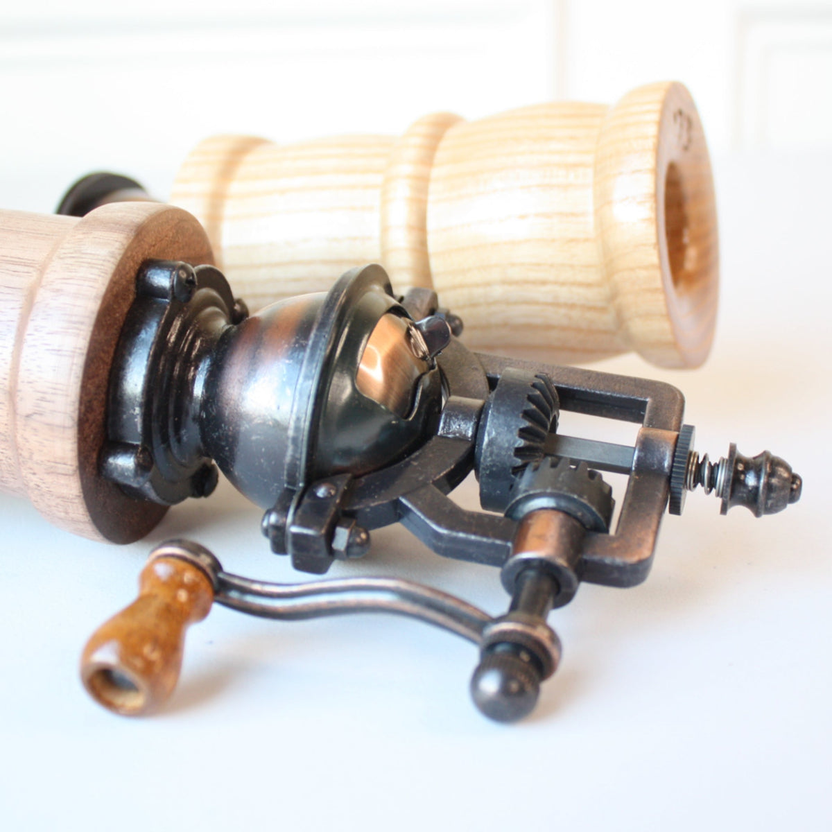 Antique Style Hardwood Pepper Grinder - Made in the USA