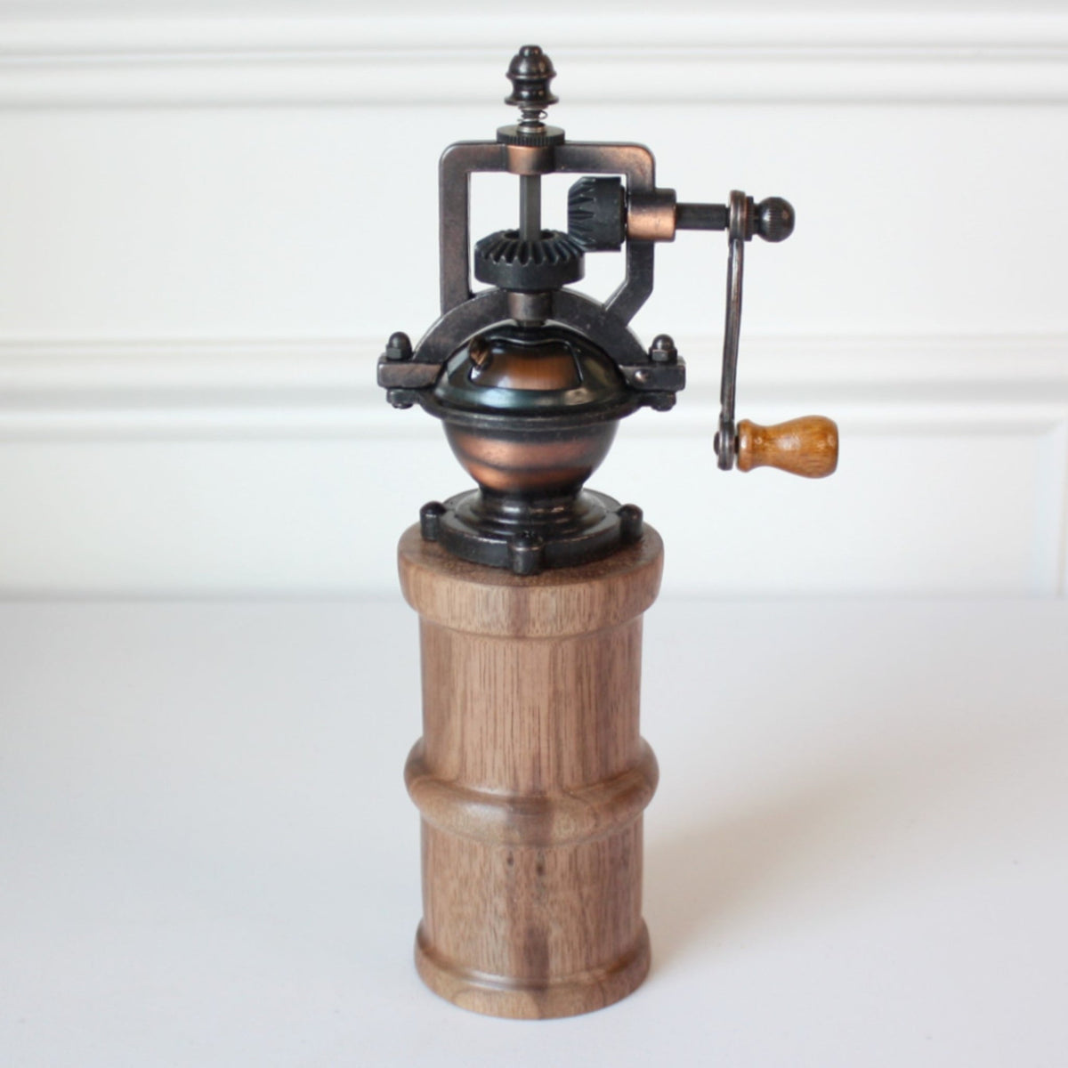 Antique Style Hardwood Pepper Grinder - Made in the USA