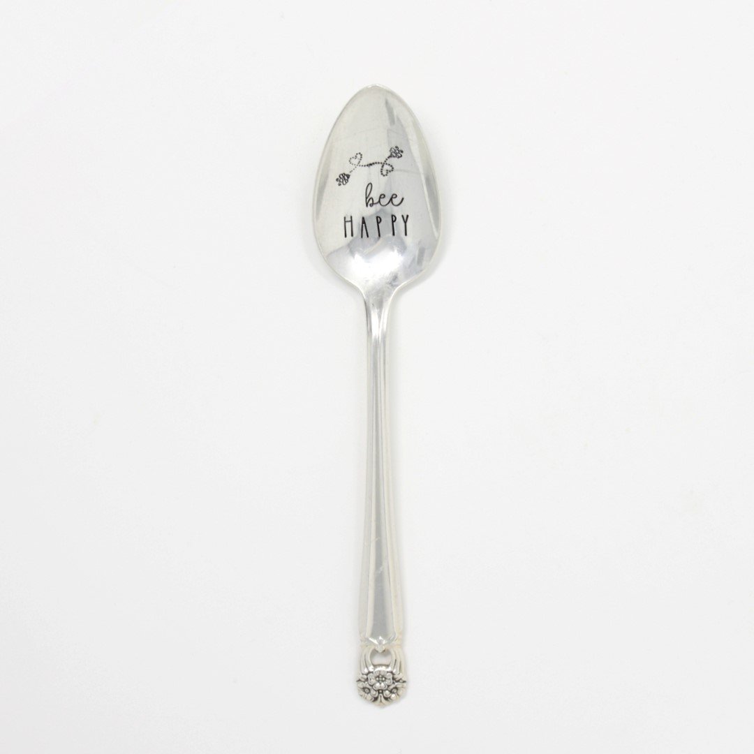 Vintage Spoons - Bee Happy - Made in the USA