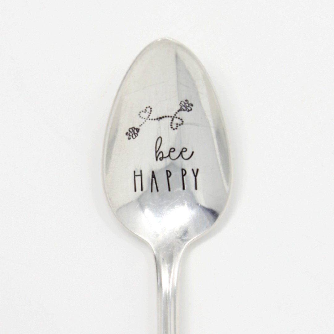 Vintage Spoons - Bee Happy - Made in the USA