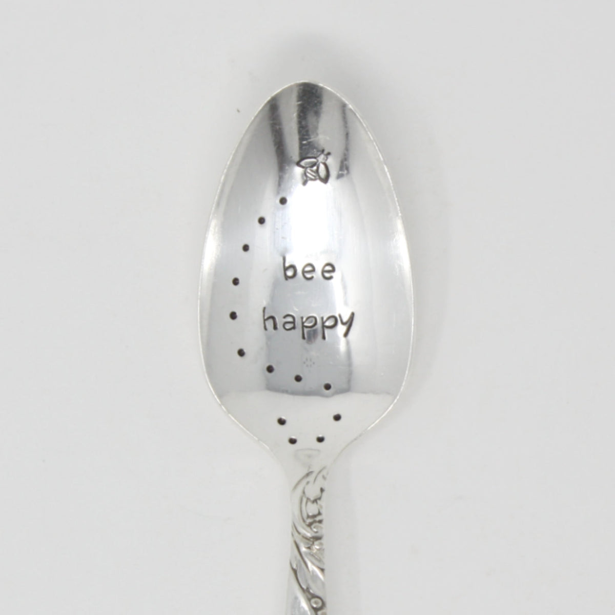 Vintage Stamped Spoons - Bee Happy - Made in the USA