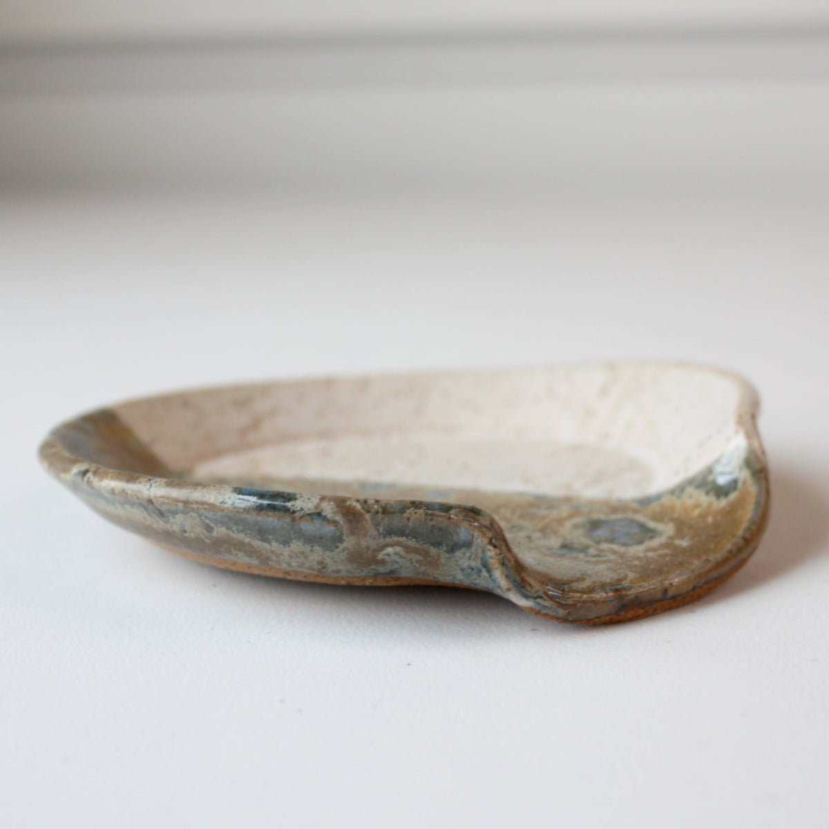 Brick Wall and Metallic Ceramic Spoon Rest - Made in the USA
