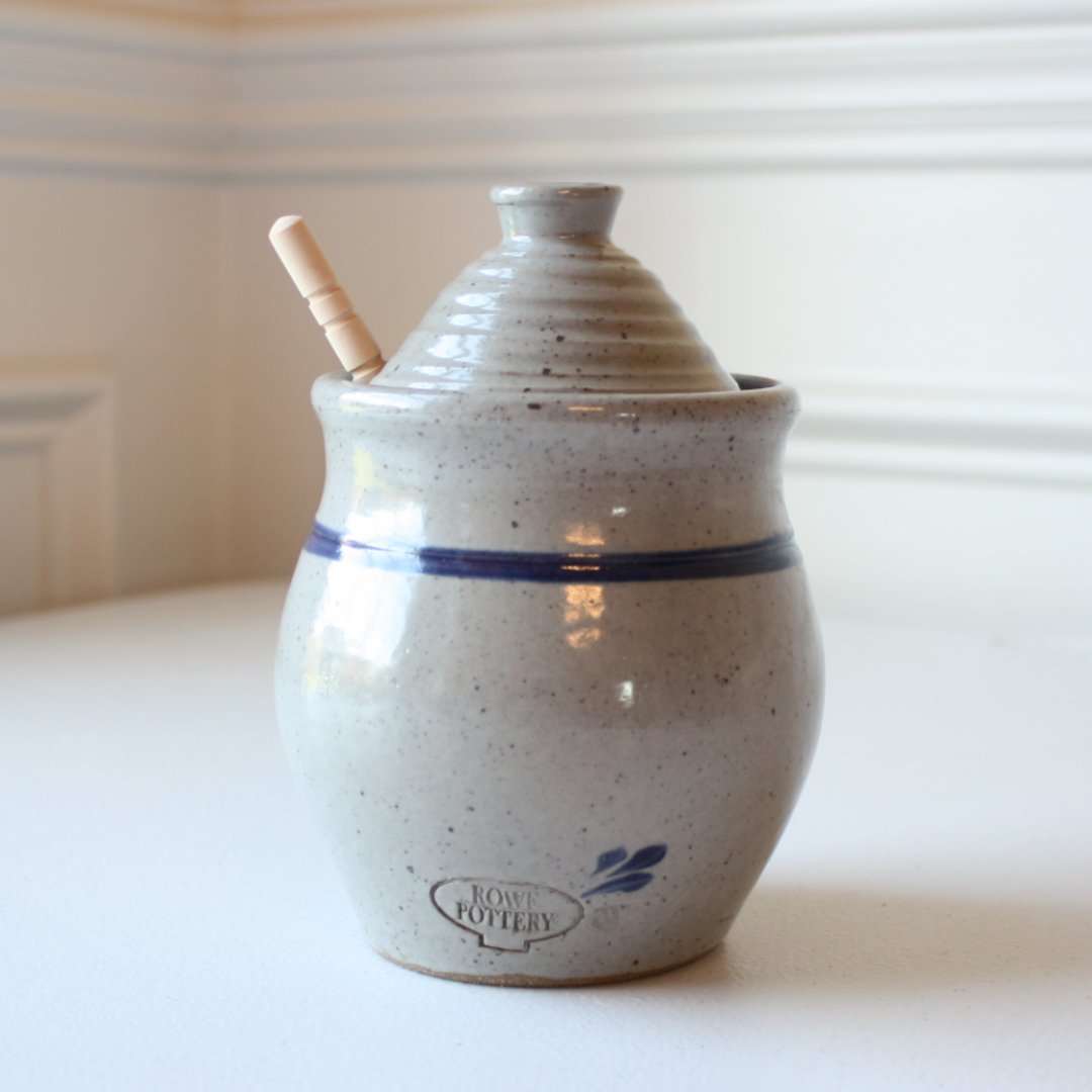 Bumble Bee Hand Painted Pottery Honey Pot - Made in the USA