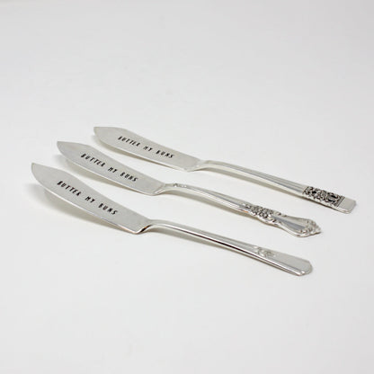 Vintage Butter Knives - "Butter My Buns" - Made in the USA