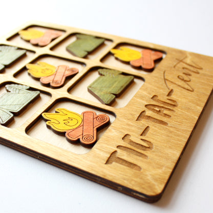 Tic Tac Toe Game - Camping - Made in the USA