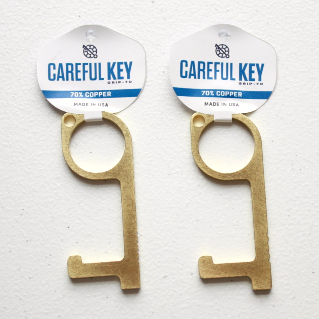 Copper Careful Key - Antimicrobial Door Opener - Made in the USA