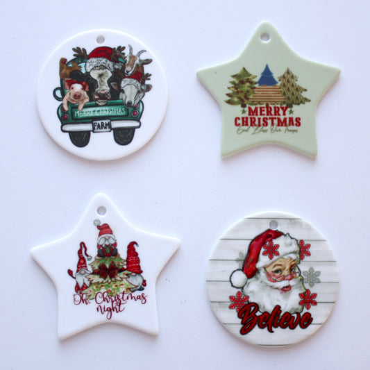 Ceramic Christmas Ornaments - Made in the USA