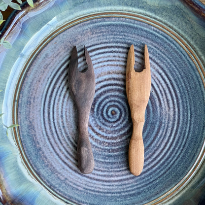 Handmade Wood Charcuterie Fork - Made in the USA