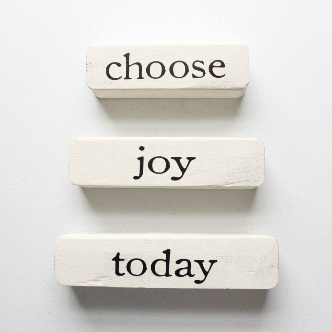 Choose Joy Today Stacked Blocks - Made in the USA