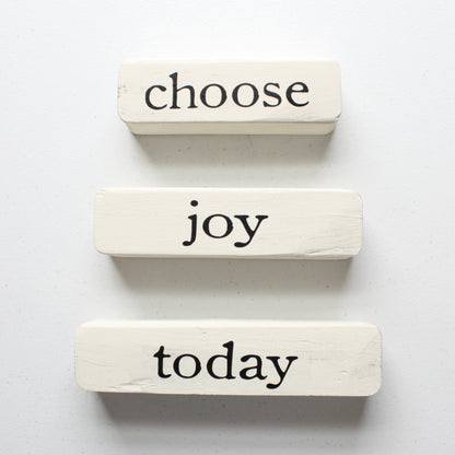 Choose Joy Today Stacked Blocks - Made in the USA