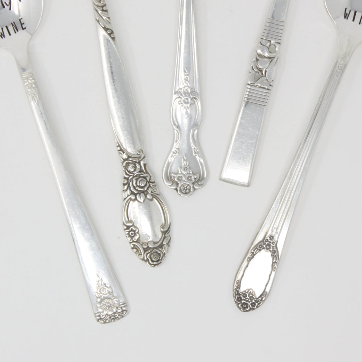 Vintage Stamped Spoons - Coffee Because It's Too Early for Wine - Made in the USA