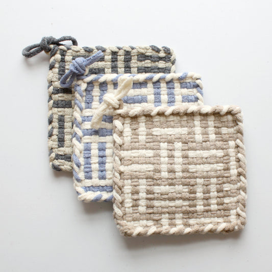 Cotton Handwoven Potholders - Made in the USA