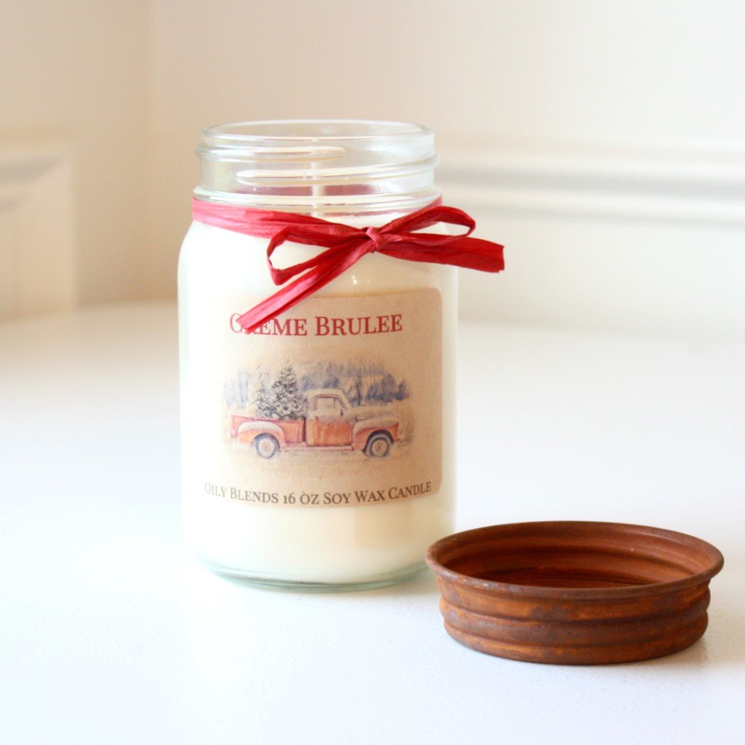 Creme Brulee - Cotton Wick Soy Candle - Made in the USA