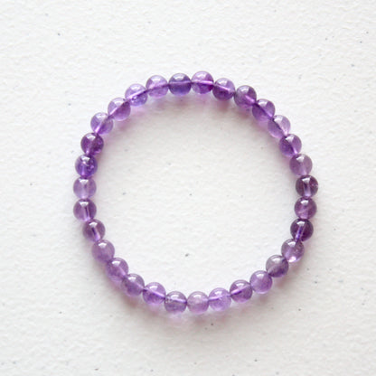 Crystal Gemstone Bracelet - Amethyst - Made in the USA