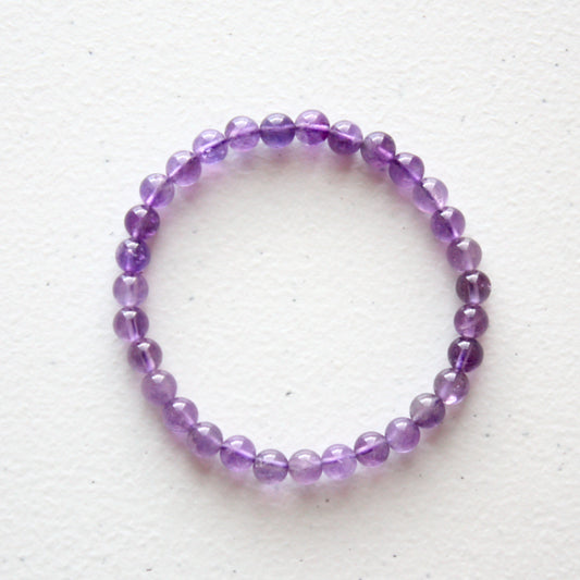 Crystal Gemstone Bracelet - Amethyst - Made in the USA