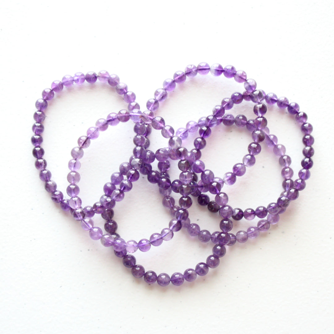 Crystal Gemstone Bracelet - Amethyst - Made in the USA