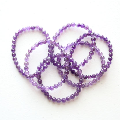 Crystal Gemstone Bracelet - Amethyst - Made in the USA