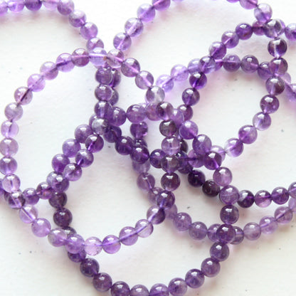 Crystal Gemstone Bracelet - Amethyst - Made in the USA