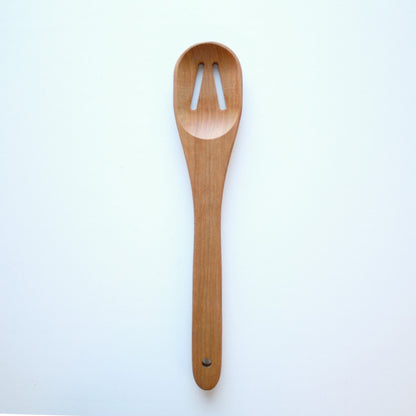 Handmade Everyday Slotted Wooden Spoon - Made in the USA