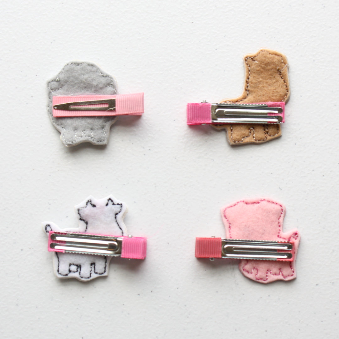 Hair Clips - Farm Animals - Made in the USA