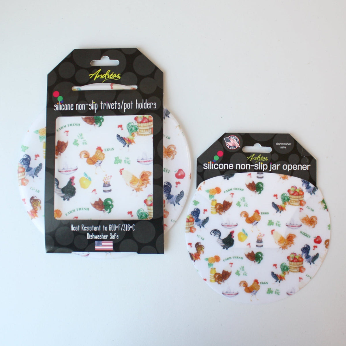 Silicone Trivets and Jar Openers - Farm Fresh - Made in the USA
